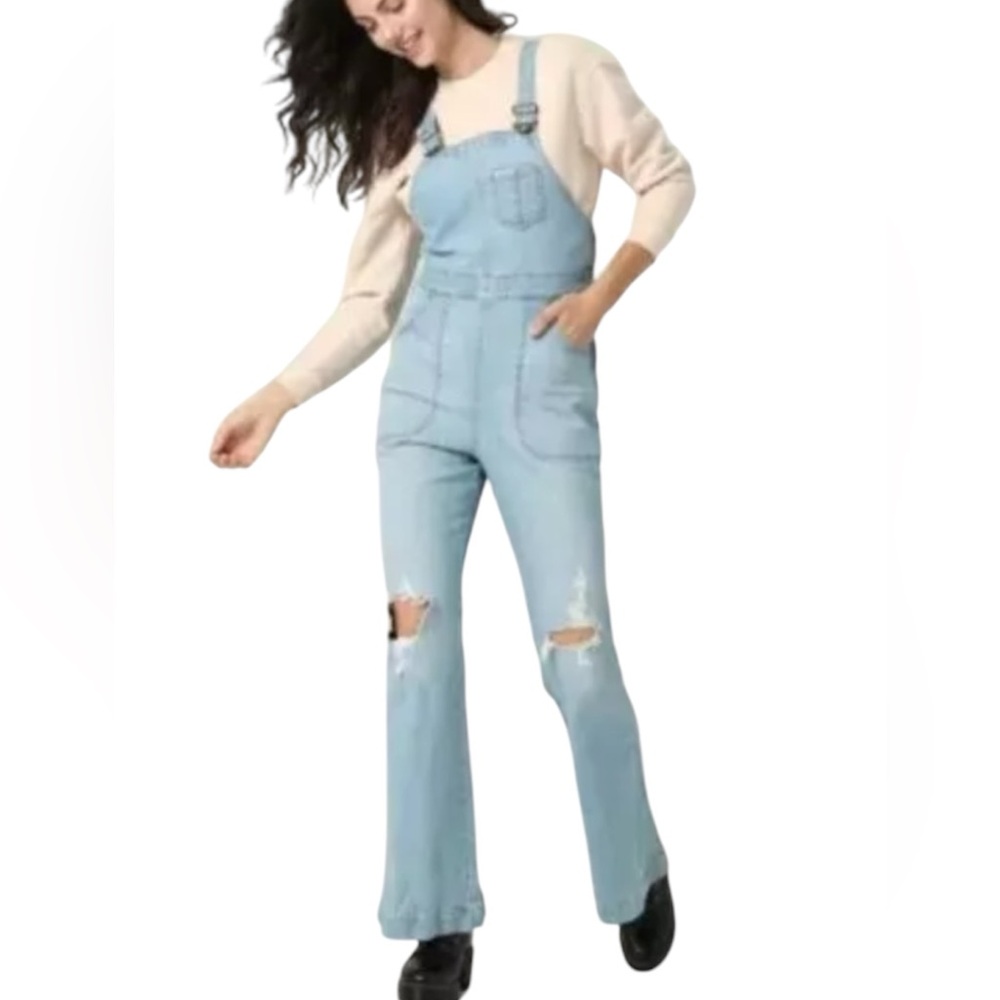 NWT LEE EUROPEAN COLLECTION FACTORY FLARE OVERALL Sunbleach Sz M